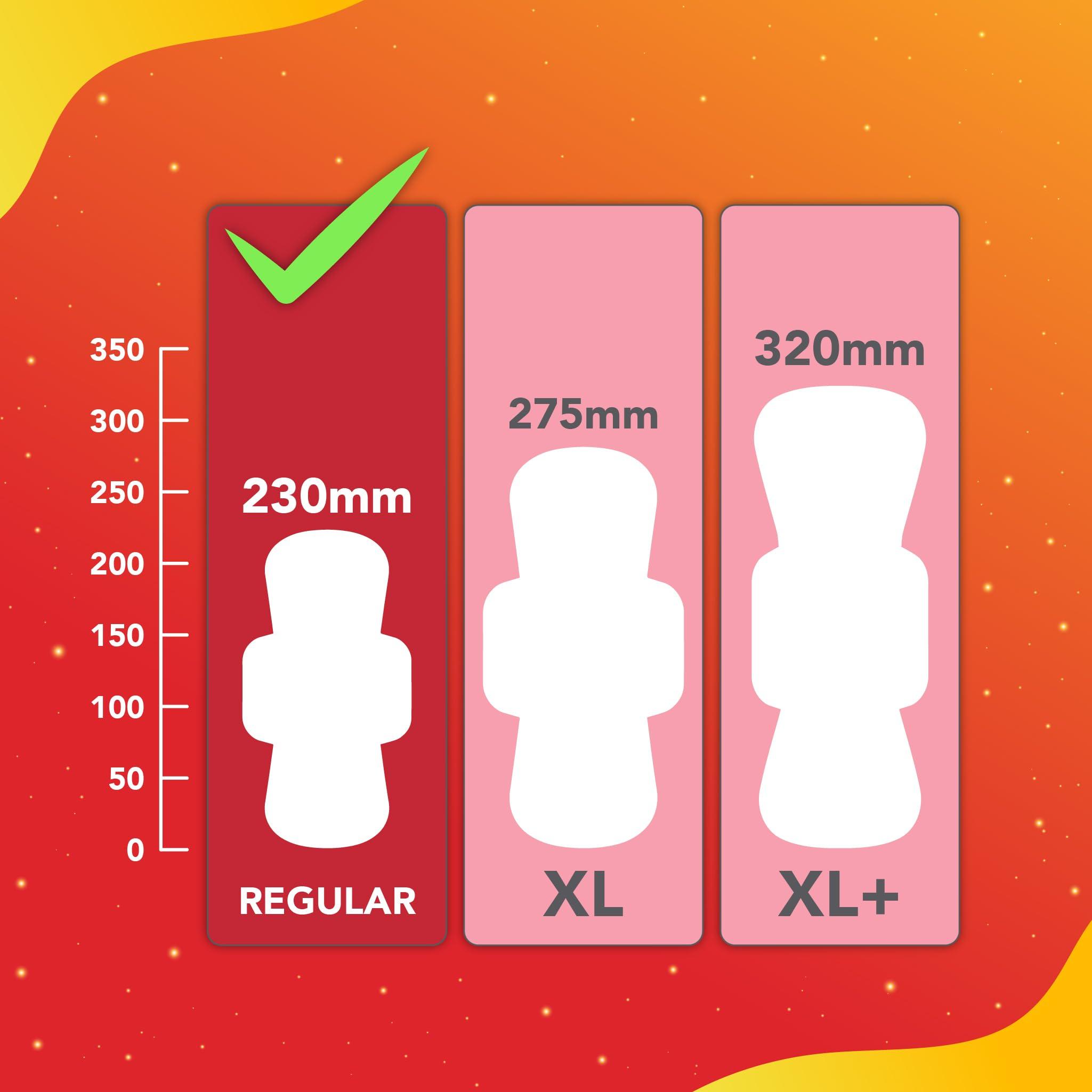 NIINE NIINE Dry Comfort Regular Sanitary Napkins for women, (Pack of 4) 72 Pads