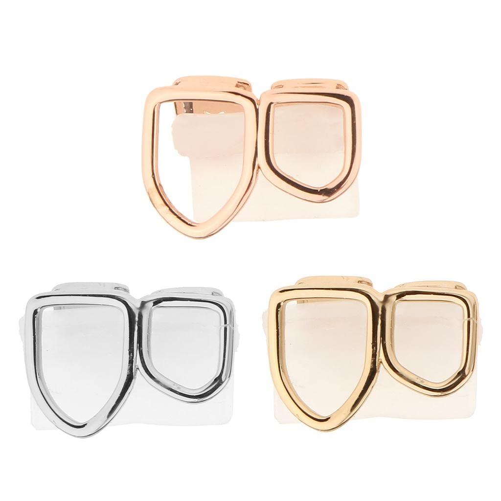 LOOM TREE Loom Tree Canine Hip-Hop Rapper Mouth Caps Hollow Teeth Halloween Cosplay Silver