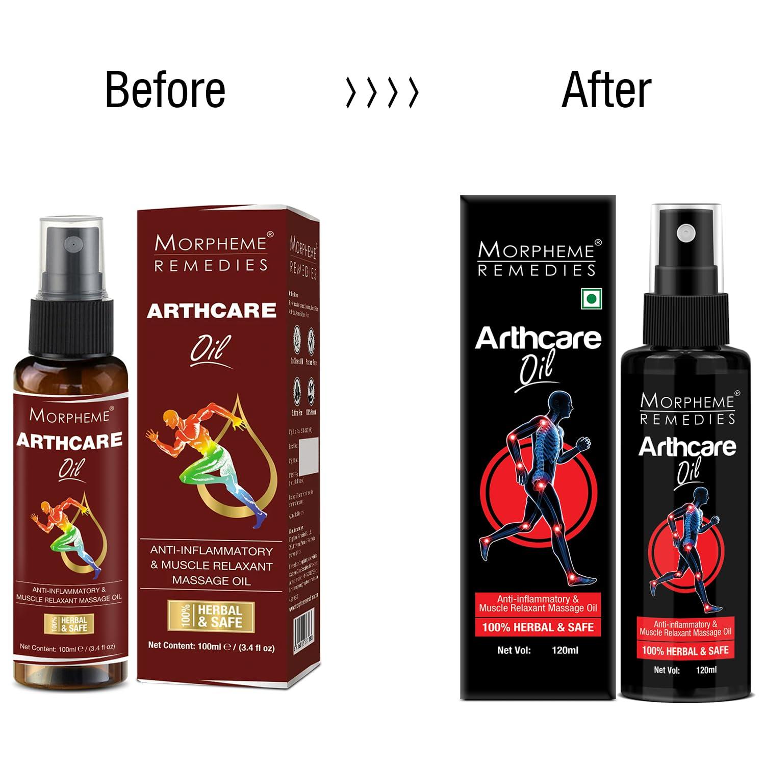 Morpheme Remedies Morpheme Remedies Arthcare Pain Relief Oil For Body, Back, Legs, Knee - (120 ml) - 6 Bottles