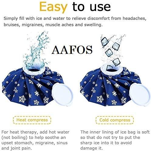 AAFOS AAFOS Hot and Cold Pain Relief Reusable Hot Water and Ice Bag for Injuries & Pain Relief Hot Water Bag Ice Bag for Pain Relief Cold Ice Pack Hot Bags