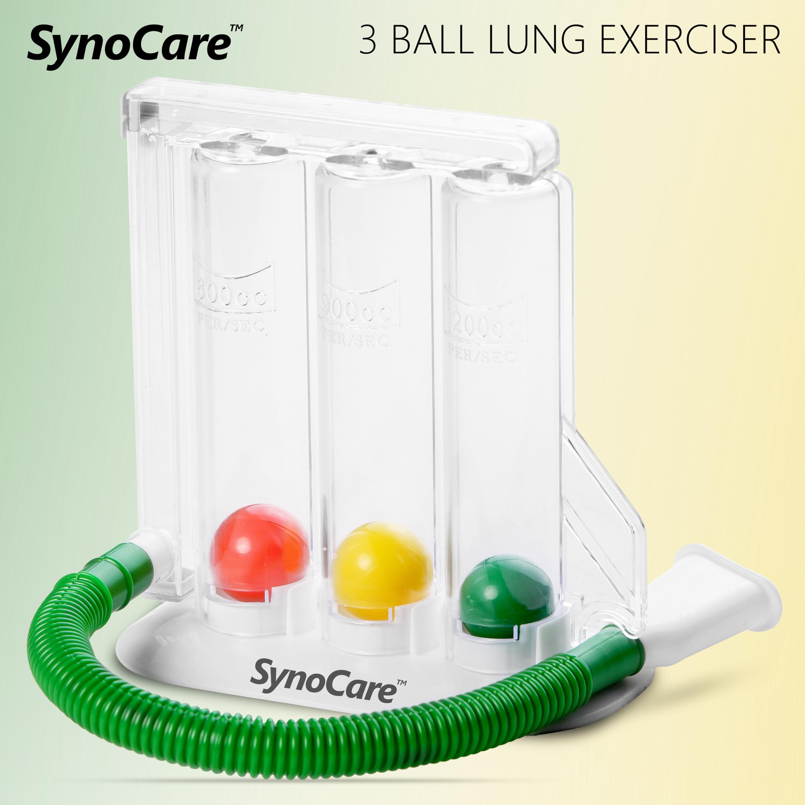 Synergy Intact Synocare Masks For CPAP BIPAP NIV 3 Ball Spirometer | Lung Exerciser | Respiratory Exerciser | Breathing Exercise | Respirometer | Breath Measurement System | Deep Breathing Lung Exerciser | Washable, Hygienic & Detachable- Pack Of 1