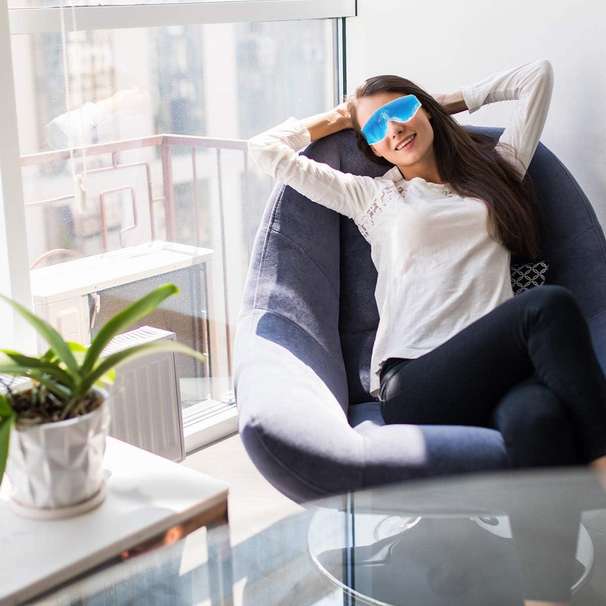 MUAC MUAC Cool Gel Eye Mask Summer Ice Cooling Sleeping Mask for Eye Patches Remove Dark Circles Fatigue Cool Eye Patch Pads Eye Care (Pack Of 3)