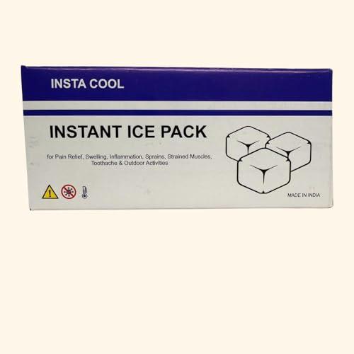 Instacool INSTACOOL Instant Cold Pack (4\" x 8\") Set of 2 Disposable Cold Therapy Ice Packs for Pain Relief, Swelling, Inflammation, Sprains, Strained Muscles, Toothache and for Athletes & Outdoor Activities