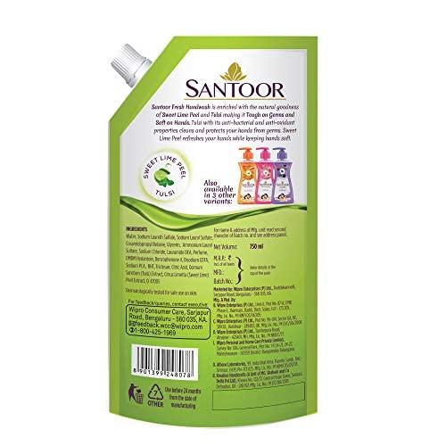 SANTOOR Santoor Handwash Fresh (Extra Gentle) 750ml Pouch