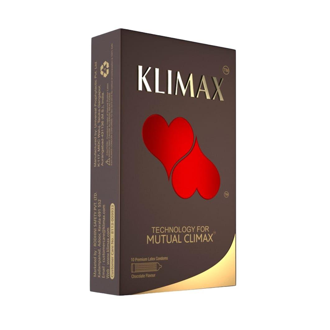 Klimax Klimax Mutual Climax Condoms for Men - Chocolate Flavour (Pack of 10)