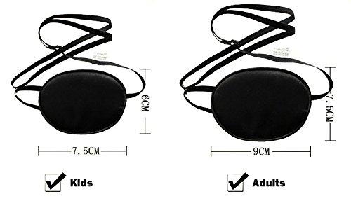 erioctry 1PC Silk Eye Patch Elastic Eye Patches Lazy Eye Patches Single Eye Mask for Kids and Adults Lazy Eye Amblyopia Strabismus No Leakage Smooth Soft and Comfortable (Kids, Black)