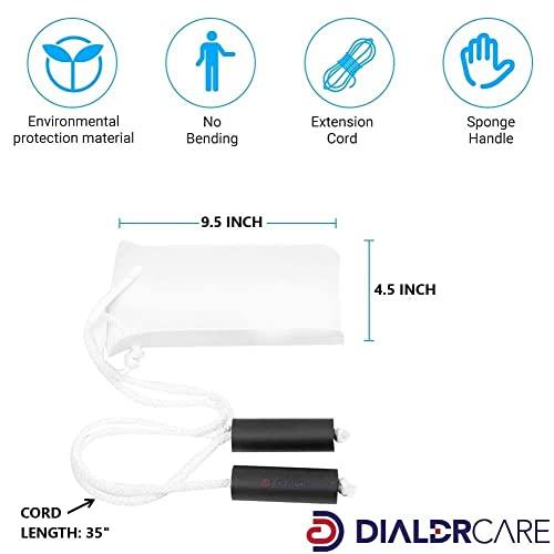DIALDRCARE DIALDRCARE Sock Slider - The Easy on, Easy off Sock Aid Kit | Sock Aid Tool for Elderly, Disabled, Pregnant, Diabetics - Pulling Assist Device - Socks Helper (WHITE)
