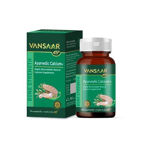 VANSAAR Vansaar Ayurvedic Calcium+ (60 Tabs)| Naturally Sourced Calcium & Hadjod Supplement For Complete Bone and Joint Support| Chemical Free,100% Ayurvedic