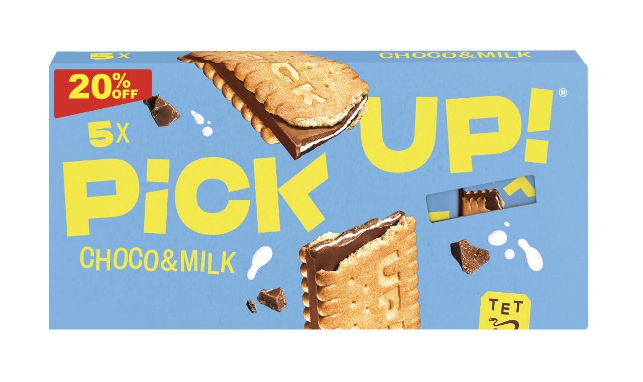Bahlsen Bahlsen Pick up Choco & Milk, Bar With Crunchy Milk Chocolate And Delicate Milk Cream Between Two Biscuits, The Snack For On The Go,(5 x 28g) 140g