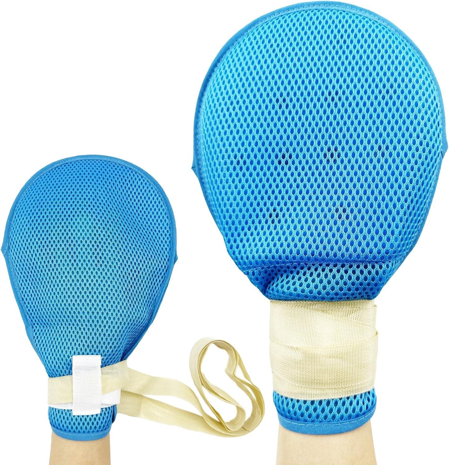 tradehub Trade Hub Safety Control Mitts Dementia Gloves - Medical Hand Glove Hospital Hands Restraints Prevent Finger Harm Fixed Gloves for Medical Restraints Patient for Elderly