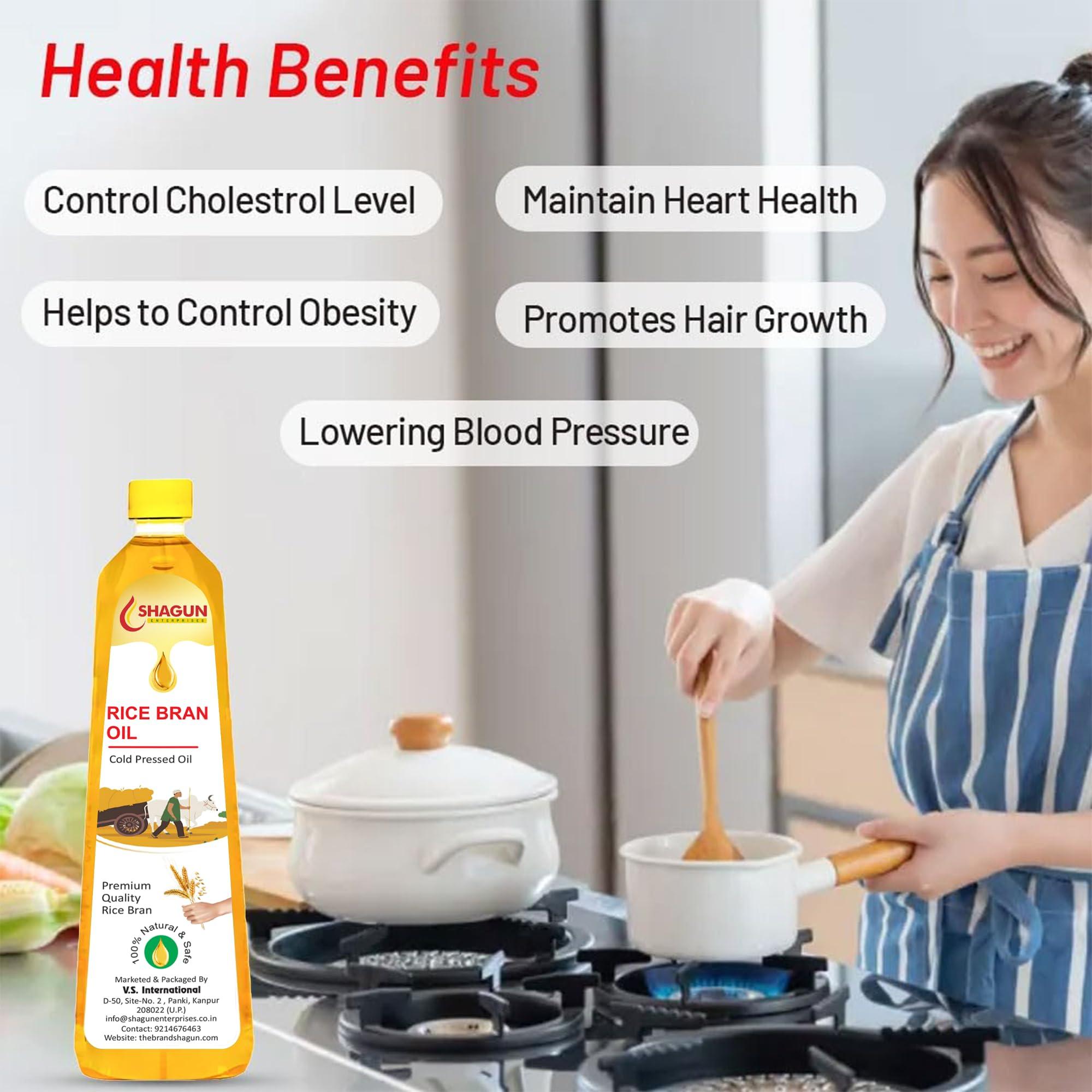 SHAGUN Shagun Rice Bran Oil 1 Litre | Rice Bran Cooking Oil 1 Litre