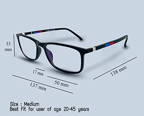 Optify Optify Blue Ray Power Spectacles with Anti-glare UV by Computer Tablet Laptop Mobile (Unisex) (2.0)