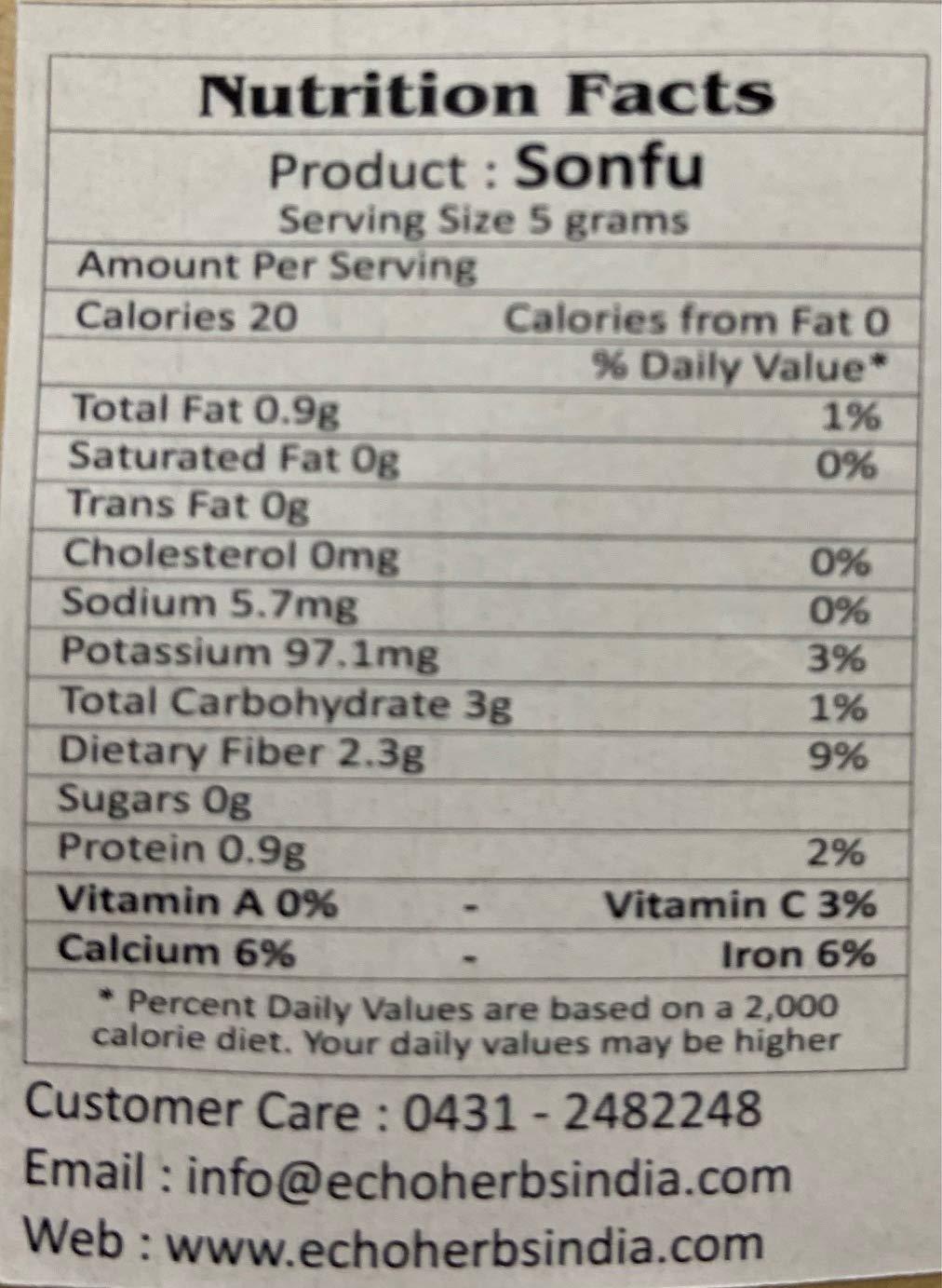 Grocery Saunf (Fennel Seeds) Sombu (100)