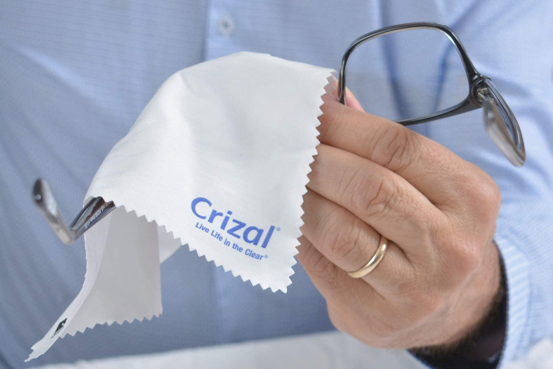 Crizal Crizal Microfiber Cleaning Cloth for Glasses 3 Pack. The Best Microfiber Cleaning Clothes Anti Reflective Coated Lenses and Eyeglasses Lenses.