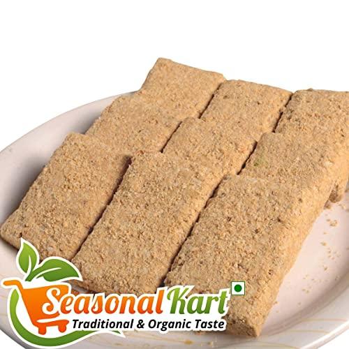 SEASONALKART Seasonal Kart Homemade gazak Biscuit | Winter Delight Sweets 400 gms | gazak Sesame Chikki | Tilkut gazak | Sesame Chikki | Gud gazak
