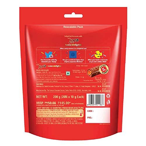 LuvIt. Luvlt Loca Home Delight Choco Caramel Bar with Nougat | Homepack | Pack of 1, 200g