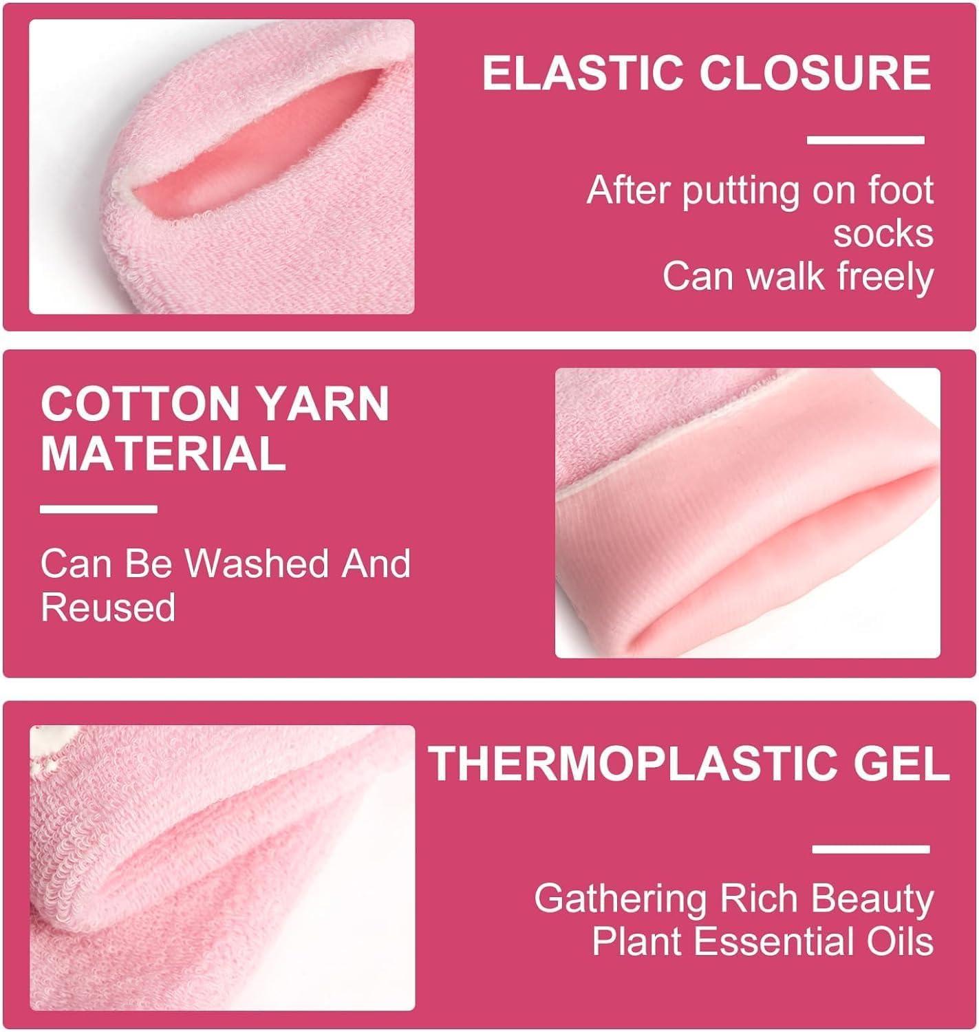 SHREE VALLV SHREE VALLAV Crack Cotton Foot Protector Moisturizing Socks with Spa Gel Heel Pain Relief Silicone Gel Pad Heel Protector Socks with Spa Botanical for Men and Women Cotton Socks