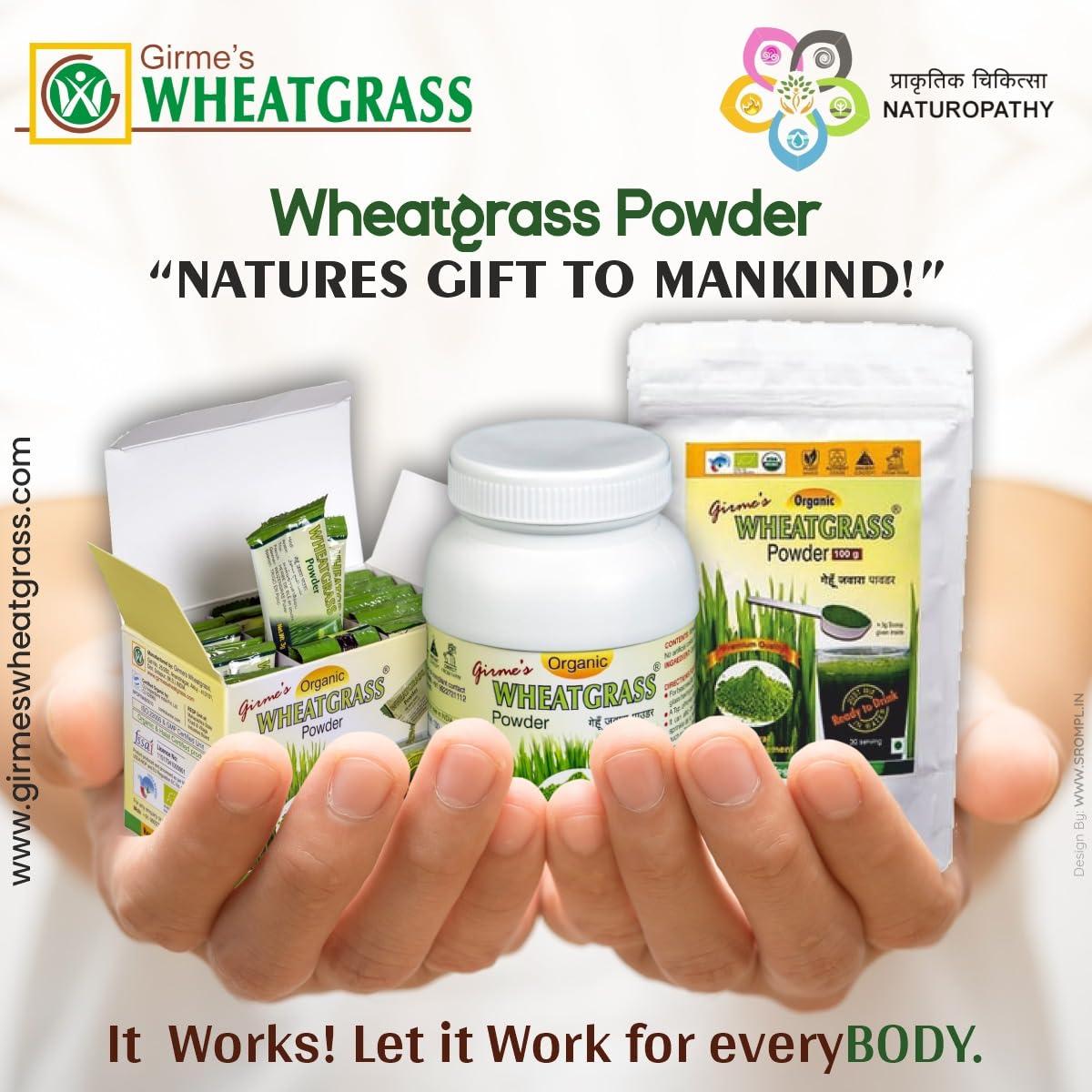 Girme\'s Wheatgrass Girme\'s Wheatgrass Powder 100g Pouch (Pack of 4)