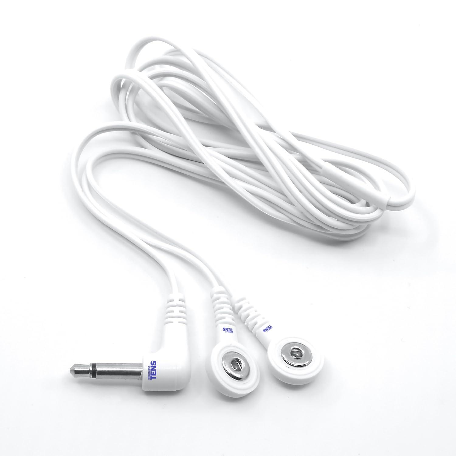 Discount TENS Discount TENS, Omron Compatible Lead Wires. Replacement Lead Wires for Omron Electrotherapy Devices. (PM3030, 2 Snap)