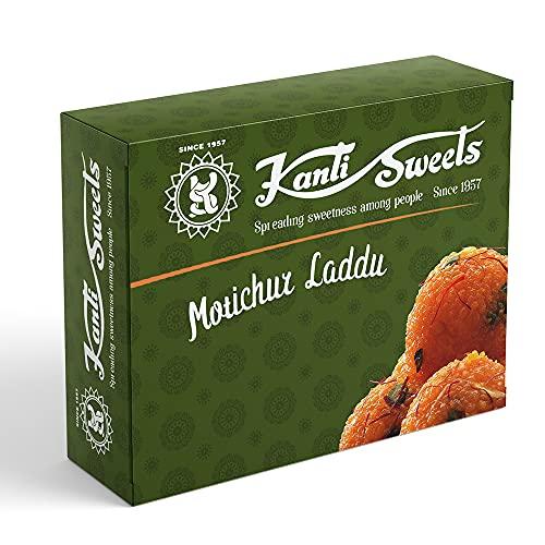 Kanti Sweets Kanti Sweets Motichoor Laddu, Made With Gram Flour, Sugar And Dry Nuts - 1 kg (Pack Of 1)