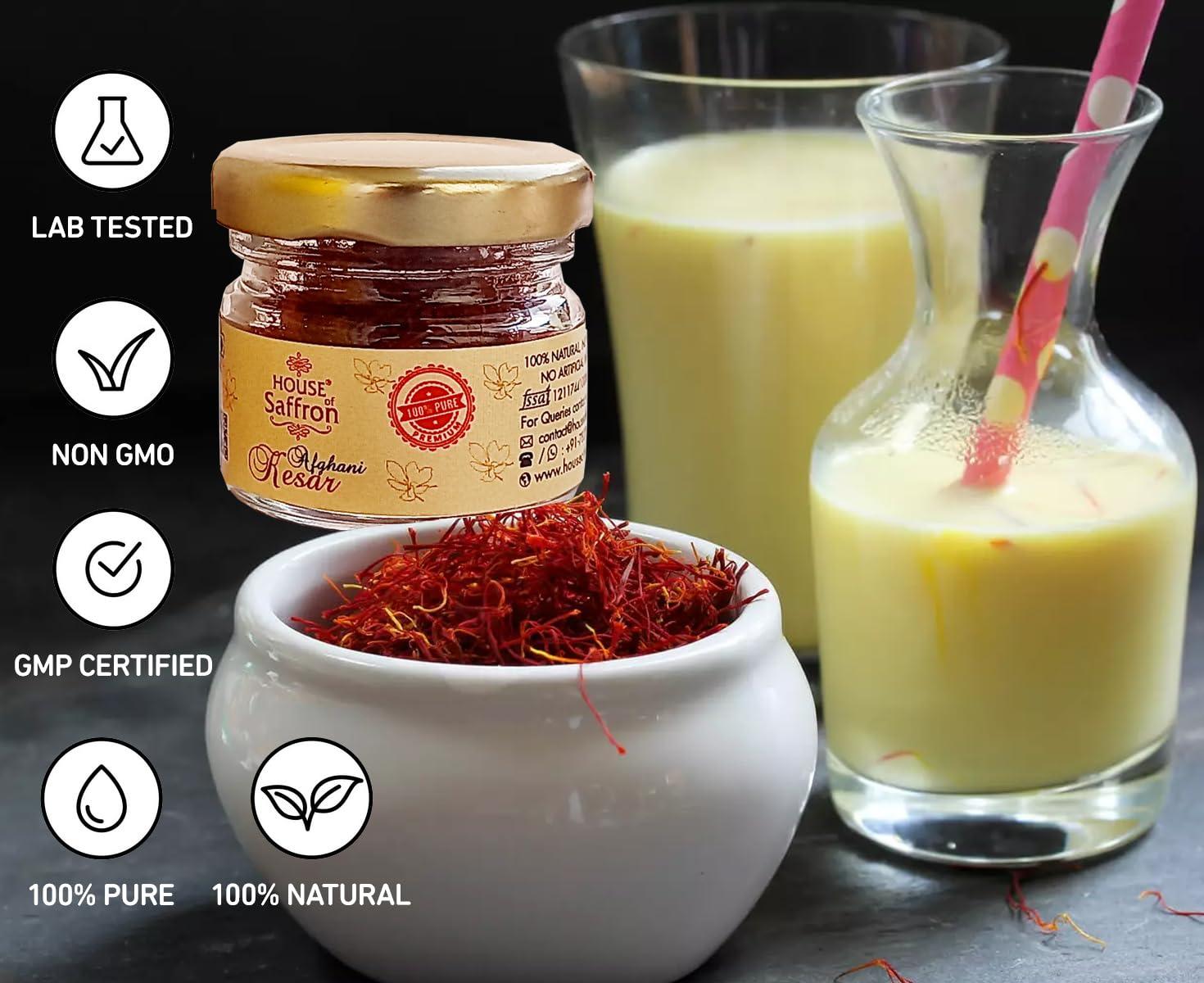 House of Saffron House of Saffron 1gram Afghani Kesar Pure, Natural and Finest Grade Keshar (1Gram - 1 Pack of 1gram)