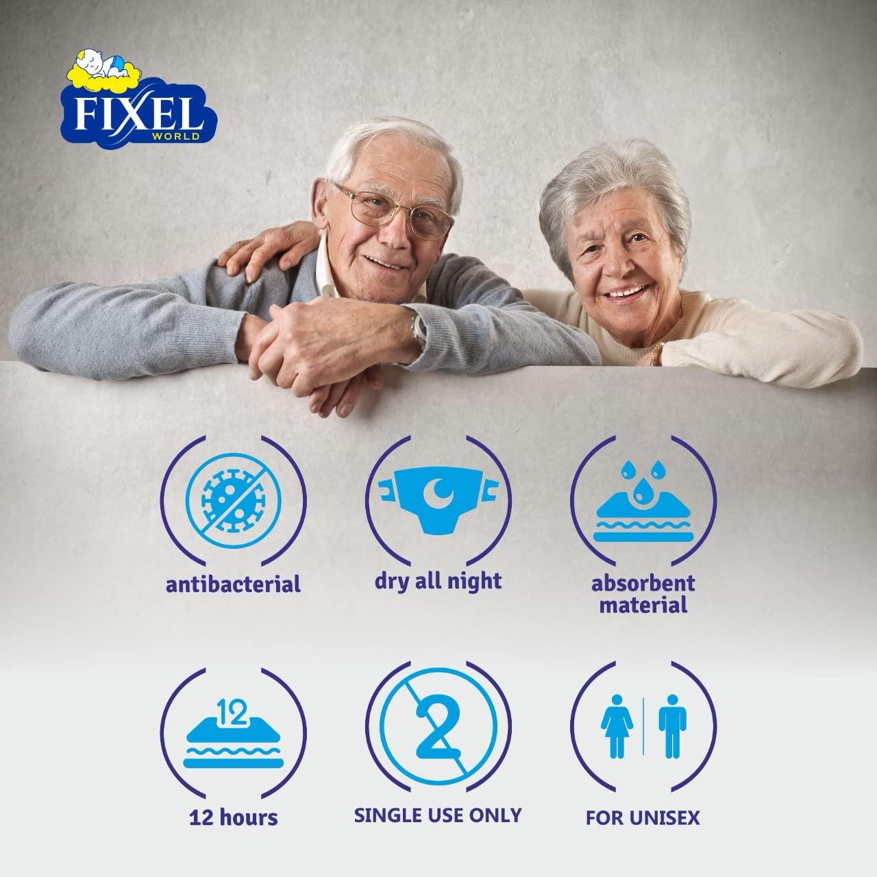 FIXEL FIXEL Adult diaper pants XXL Waist size 93-157 cm (37"62"),Unisex-Pack of 1(15 count)