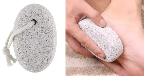 Oblivion Oblivion Personal Care Oval Shape Pumice Stone Scrubber for Body and Foot White Pack of 2