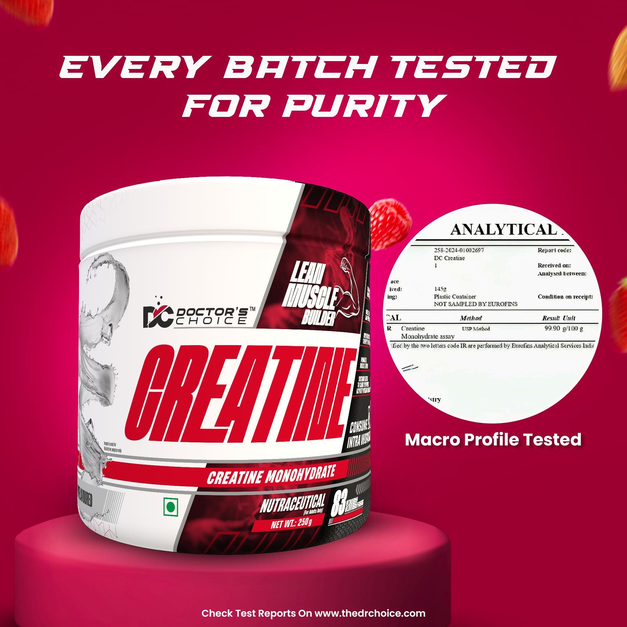 DC DOCTORS CHOICE DC DOCTORS CHOICE Creatine 83 Serving 250 gms (Orange mango Candy)