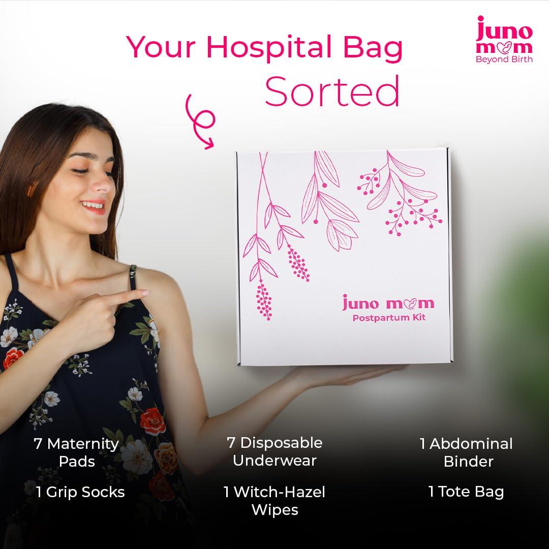 Juno Mom Juno Mom C-Section Recovery Kit | Postpartum Kit | New Mom Hospital Bag After Delivery (6 Individual Products)