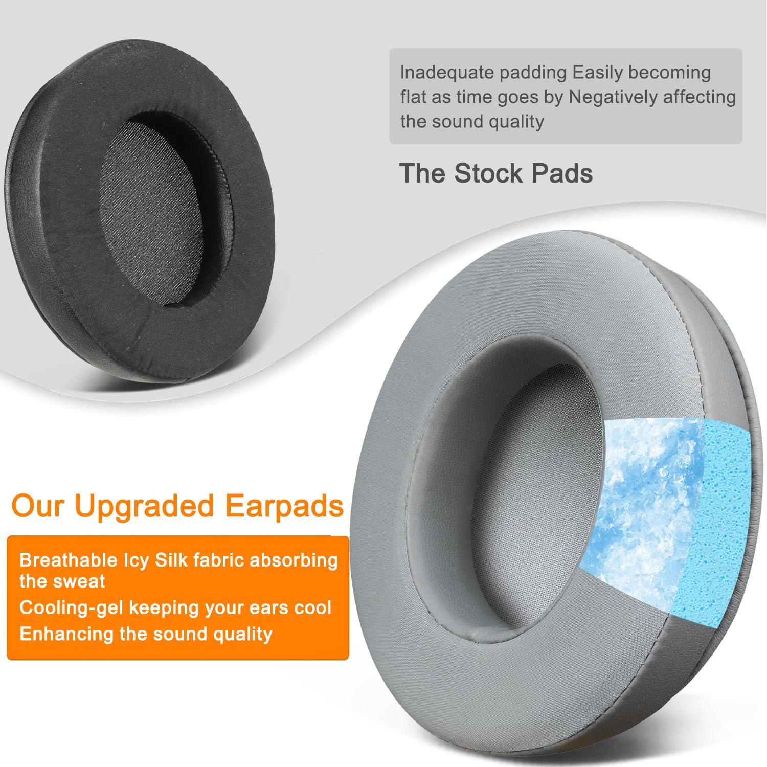 SOULWIT SOULWIT Cooling-Gel Ear Pads Cushions Replacement, for Razer Kraken 2019/Tournament Edition/Ultimate/Kitty, Earpads for Nari/Essential/Ultimate, Kraken X/V3 X Headset - Grey