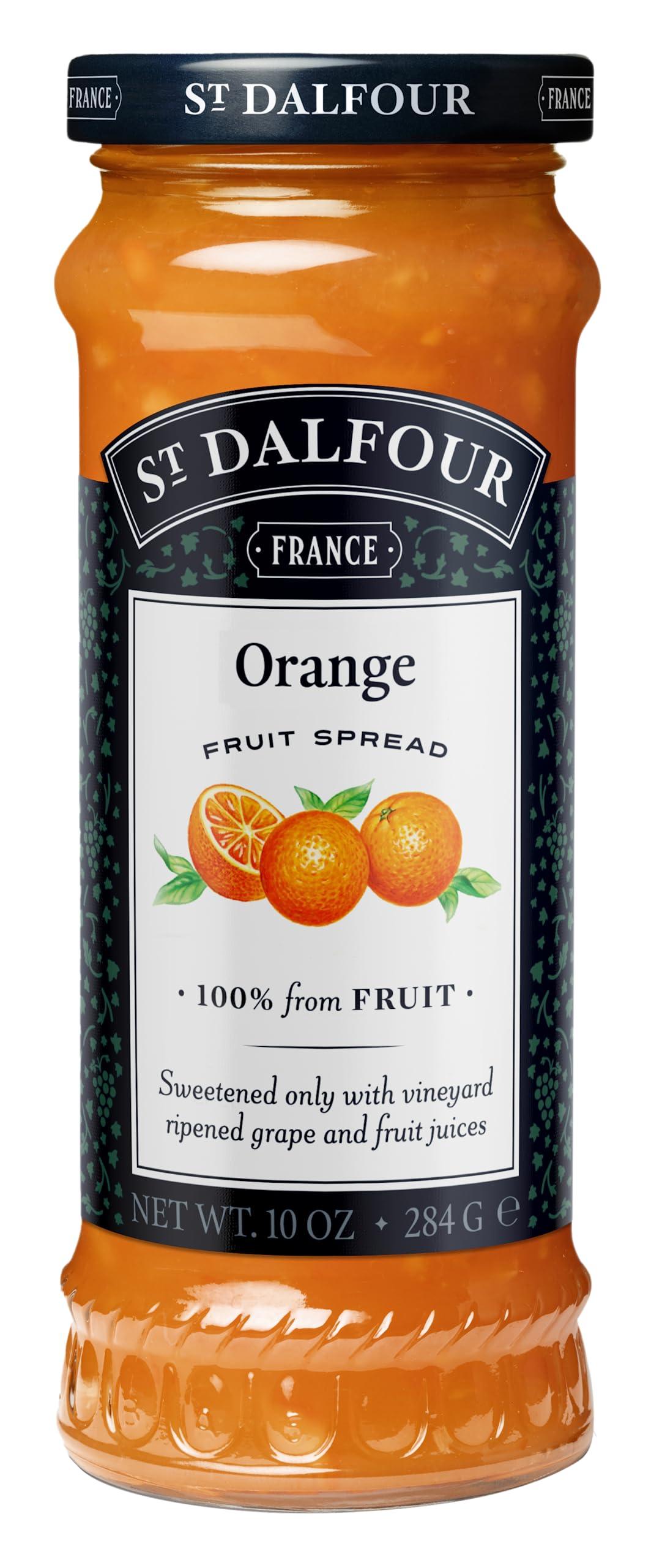 St Dalfour St Dalfour Orange Marmalade Fruit Spread 284 g | No Added Sugar | 100% from Fruit | No Added Preservatives, Colours, Flavors or Sweeteners | No Corn Syrup | Traditional French Recipe