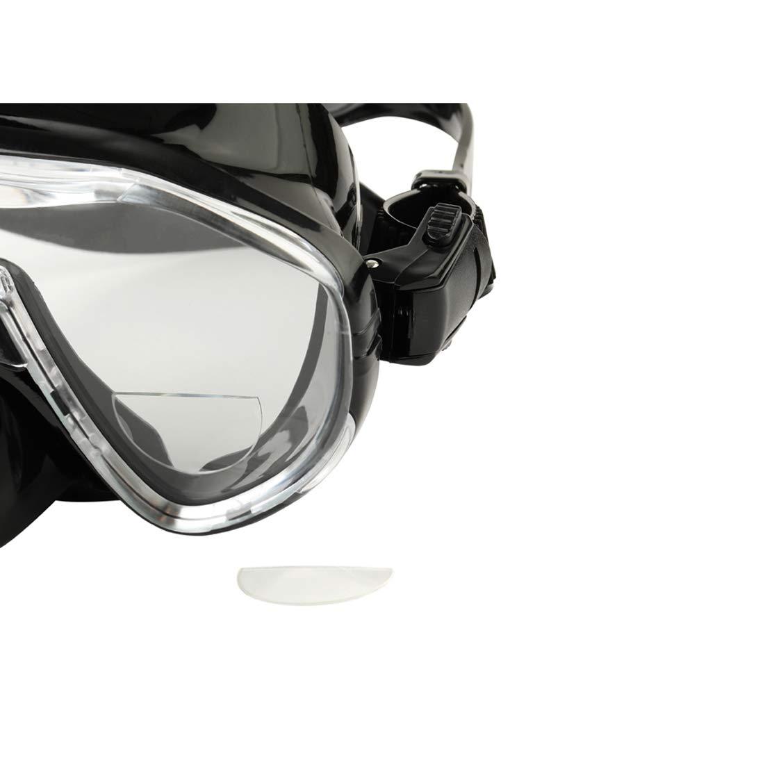 WENDA +2.00 Stick On Bifocal Lenses Reader Magnifying Adhesive Reading Lens Sticker Diving Scuba Mask Swimming Goggles Glasses Magnifier Add On (Clear, +200)