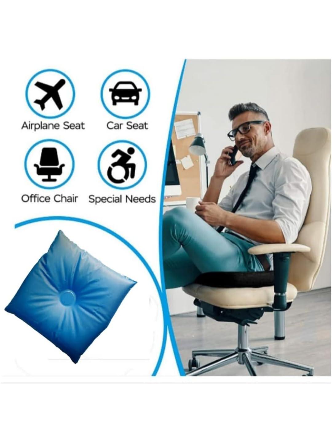 SAFE ANB TOUCH SAFE ANB TOUCH Water Cushion for Chair | Car Cushion for Car Seat, Pregnancy, Old People, Office Chair with Active Cooling, Water Cushion