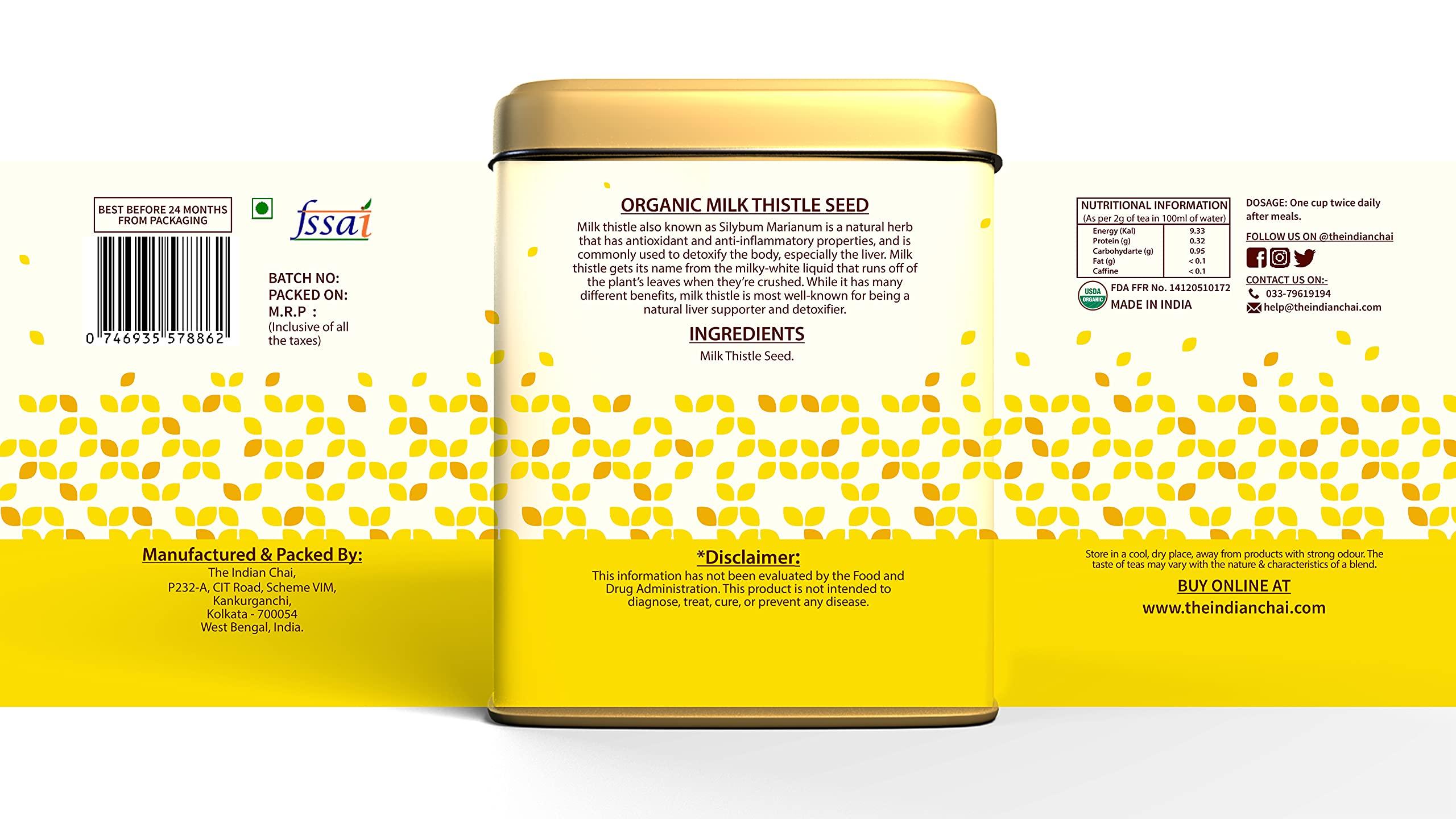 The Indian Chai The Indian Chai - Organic Milk Thistle Seed 250g