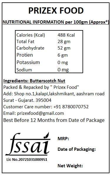 Prizex Prizex Butterscotch Nuts | Butterscotch Candy Nuts Chips 750gm