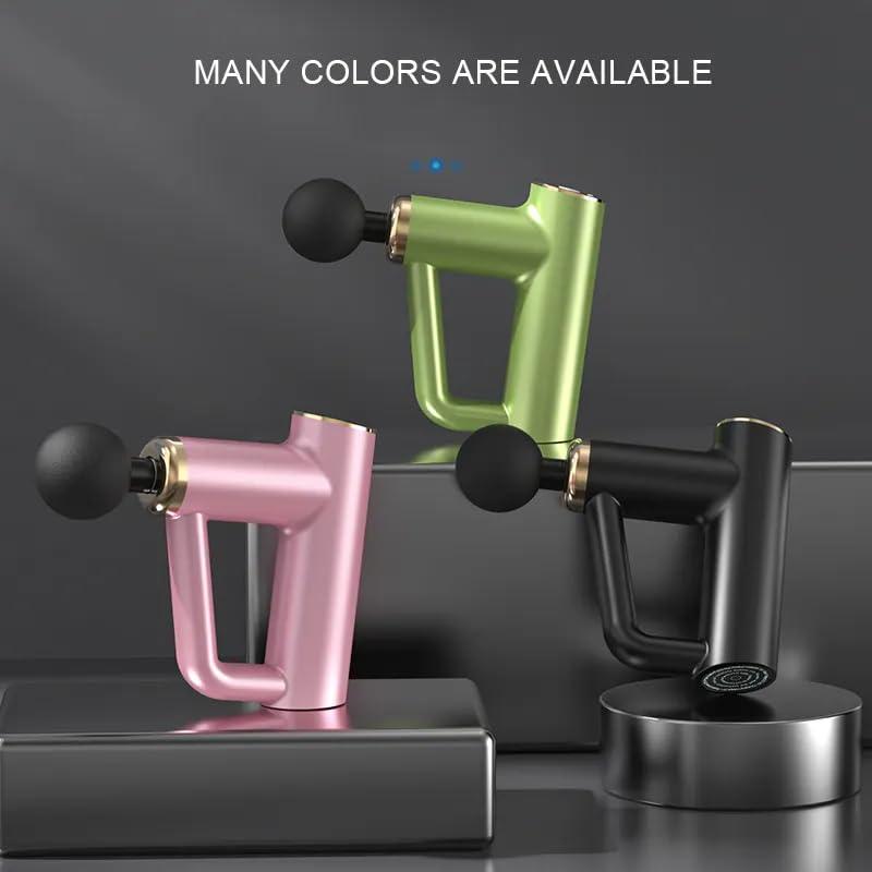 CASSOWARY CASSOWARY Newest Chiropractic Rechargeable Small Facial Gun Deep Tissue Massage Gun with 6 speed setting Portable Electric Handheld Body Massager for Back Neck Pain Relief (Black)