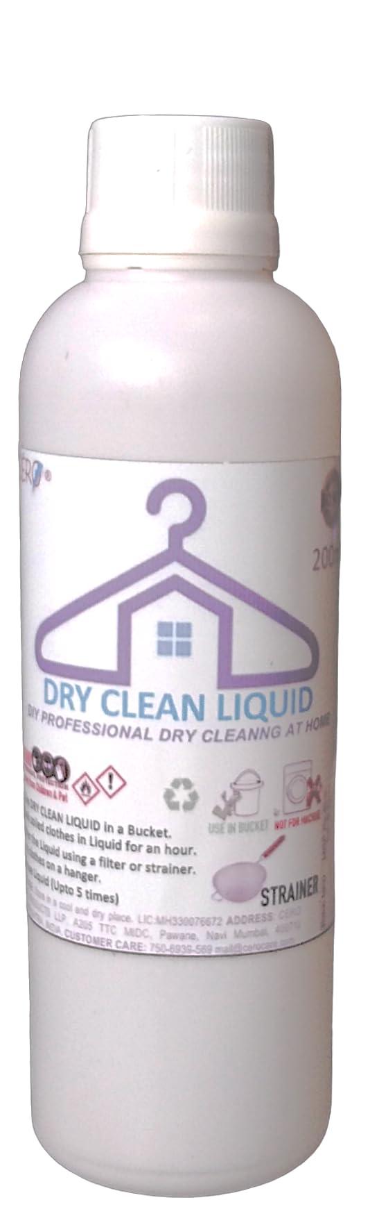 CERO CERO DRY CLEAN LIQUID DIY Professional Dry Cleaning at home. (200ML)