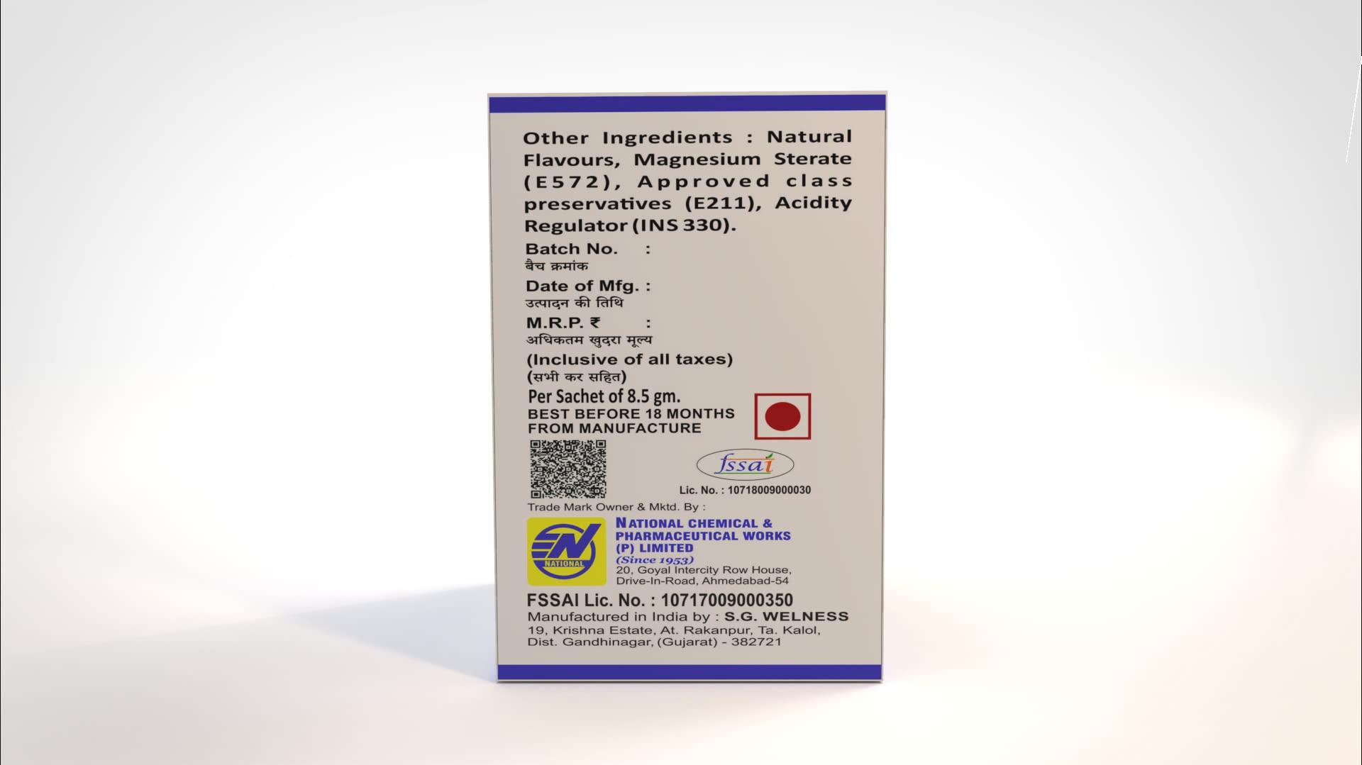 S G WELNESS S G Welness Bonit-Joint | Joint Support Supplement for Flexibility and Mobility | Joint Pain Relief Supplement with Jal Jeera Flavor | Suitable for Men & Women - Pack of 15 Sachet