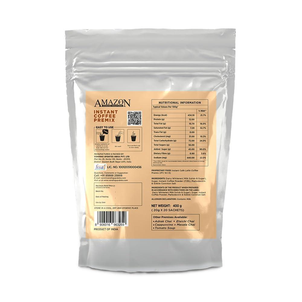 AMAZON Amazon 3 in 1 Instant Coffee Latte Premix 20 Sachets Each 20g Pack of 1