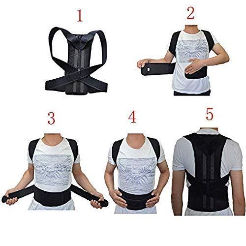 GION Gion Breathable Shoulder Brace Adjustable Posture Correction Shoulder Support Belt Back Pain Relief Double Bandage Cross Compression (XL)