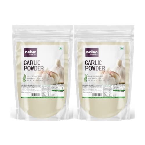 paiya organics Paiya Organic 2x100gm Dry Garlic Powder Pure & Natural Organic No added peservative great for flavouring mayonnaise and tomato ketchup, sauces, salad dressings, gravies (200gm)