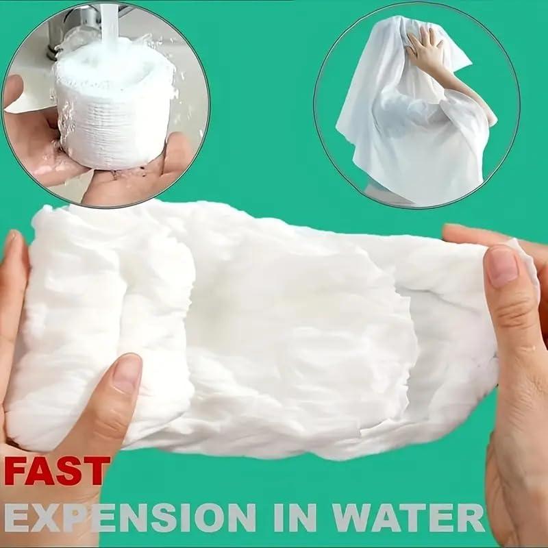 NavaFresh Basics Magic Tablet Coin Compress Facial Coin Tablet Tissue Wipes Napkin (Rose scented) Candy Packing for 100% Hygine cany pack of 150 Rose Fragrance