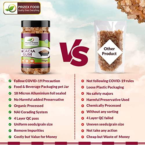 Prizex Prizex Acacia Edible Gum, Acacia Gum, Gond Edible Gum (500 GM)