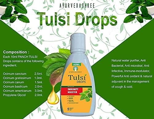 Ayurvedashree Ayurvedashree Tulsi Drops- Concentrated Extract of 5 Rare Tulsi for Natural Immunity Boosting & Cough and cold Relief: 30ml