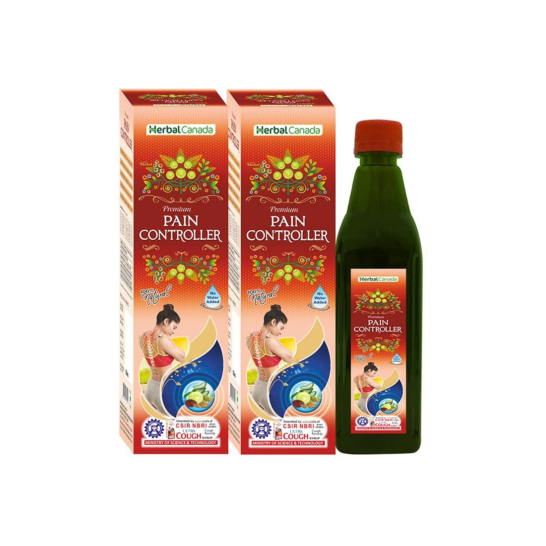 HERBAL CANADA Herbal Canada Pain Controller | Pack of 2 | Helpful for Muscular Pain, Knee Pain | Good For Blood Circulation | Helpful for back and joint pain | 100% Natural 1 LITRE