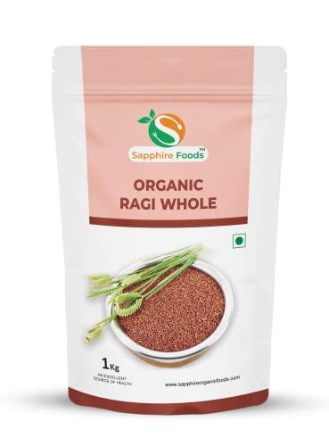 SAPPHIRE FOODS SAPPHIRE FOODS Edible Ragi Seeds Grain Whole (Finger Millet Sabut Nachni Ragulu Kezhvaragu Mandua) Grown Without Using Chemicals and Pesticides Raagi (1kg)