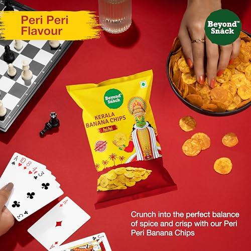 BEYOND SNACK Beyond Snack Kerala Banana Chips Thin Crunch Crispy Snacks 600g (100g*6packs) - Party Pack (600gms (Pack of 6), Combo)