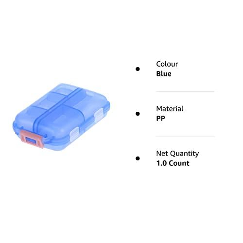 Artibetter ARTIBETTER 1pc Double Layer Pill Organizer Pill Case with 10 Compartments Portable Mini Travel Pills Box Medicine Carry Box Seal Storage Container Holder for Outdoor Camping Home Travel (Blue)