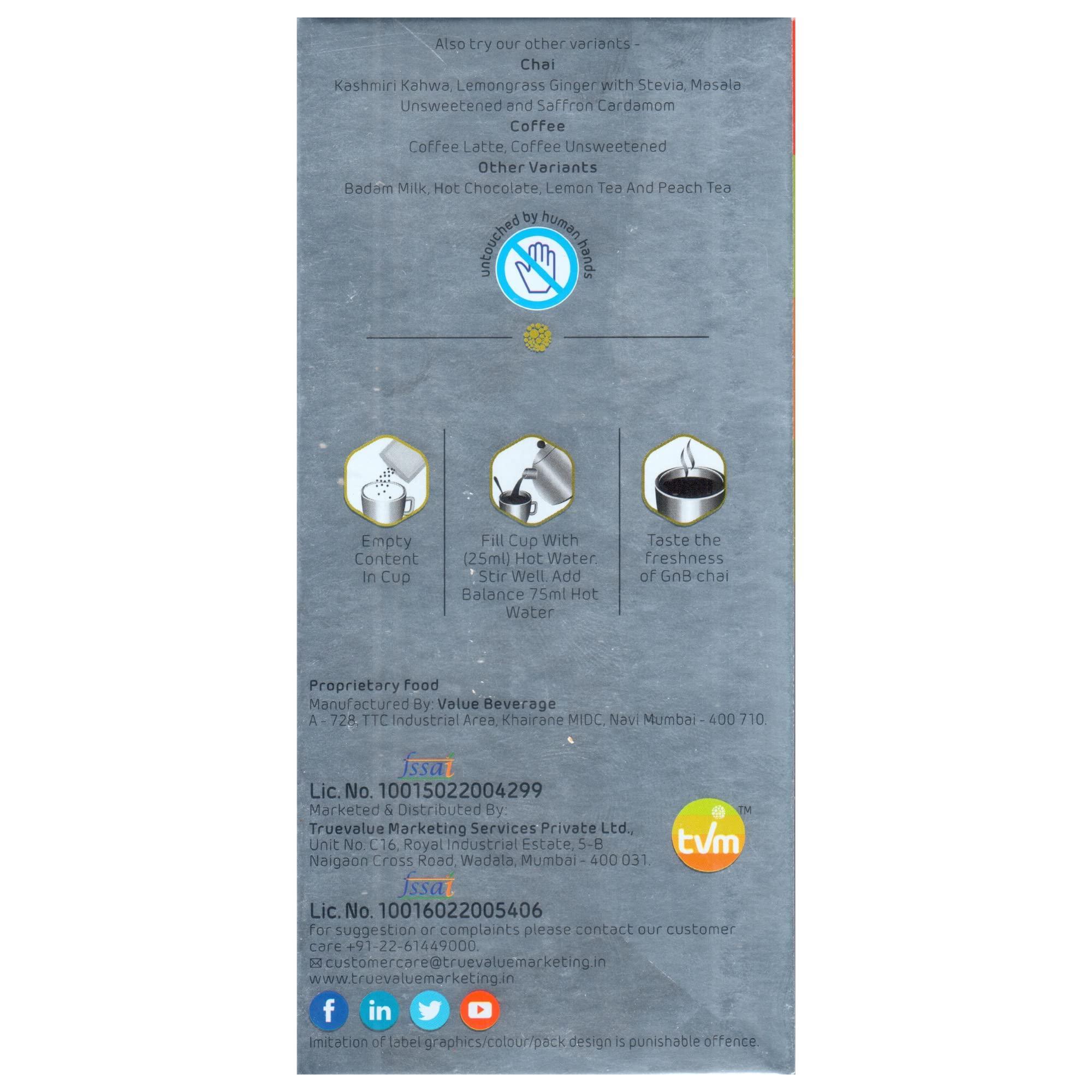 GnB GRANULES n BEANS GnB GRANULES n BEANS Assorted Chai Instant Tea Premix - (10 Sachet X 14 Gram = 140 Gram) (Pack Of 2) (Cardamom, Ginger, Lemongrass Ginger, Masala)