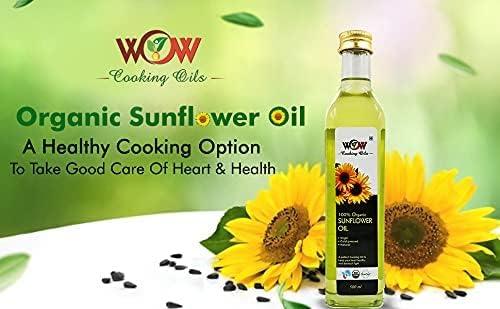 WOW Cooking Oils WOW Cooking Oils Organic Sun Flower Cooking Oil, 1L